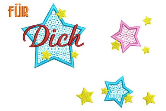 3 Christmas Star Designs Embroidery