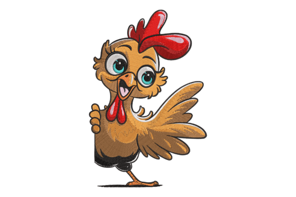 Adorable Cartoon Chicken