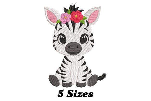 Cute Baby Zebra: A Playful Holiday Embroidery Staple
