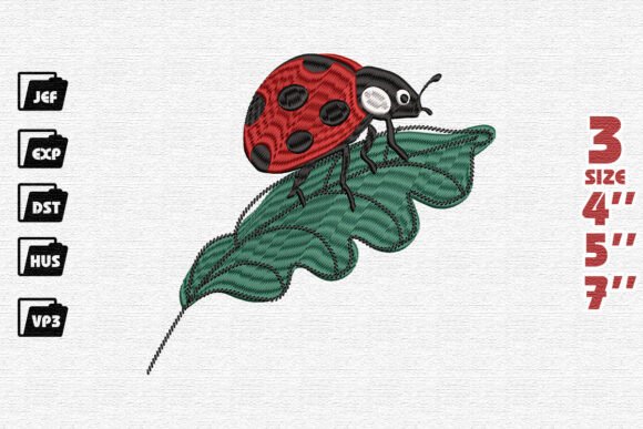 Cute Ladybug Embroidery
