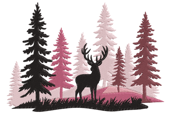 Deer in Forest: A Rustic Brand Asset for Small Business Merch