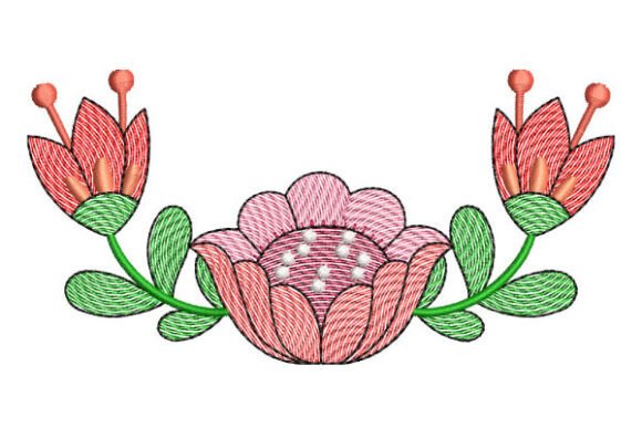 Floral Bouquet – Country Style Embroidery