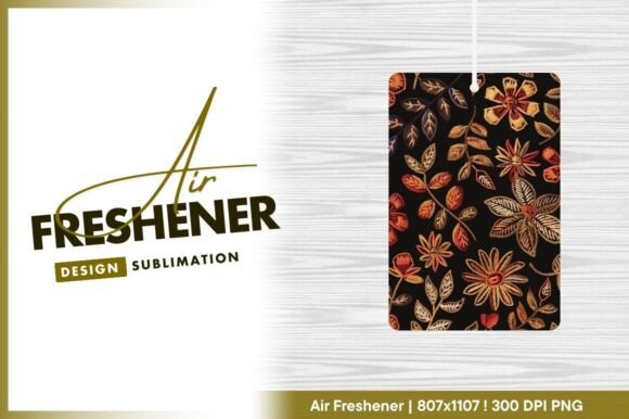 Floral Embroidery Seamless Air Freshener