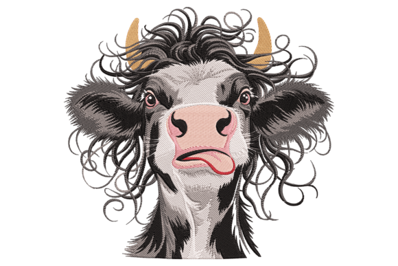 Funny Cow: A Playful, Heartfelt Embroidery Design for Meaningful Gifts