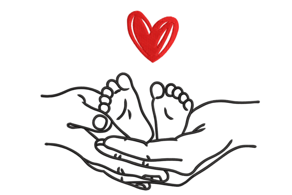 Hands Baby Feet Heart