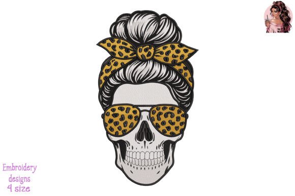 Leopard Skull Embroidery