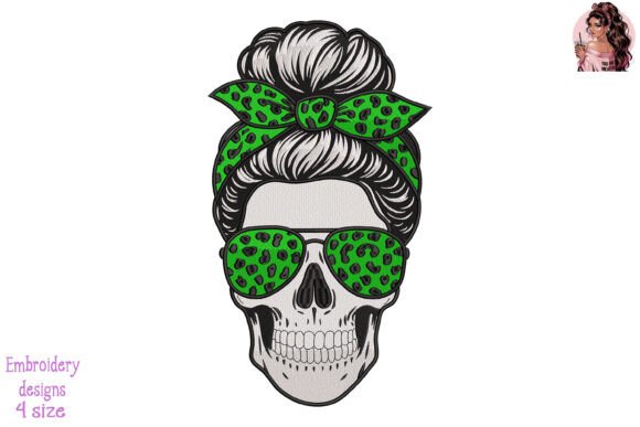 Military Leopard Skull Embroidery