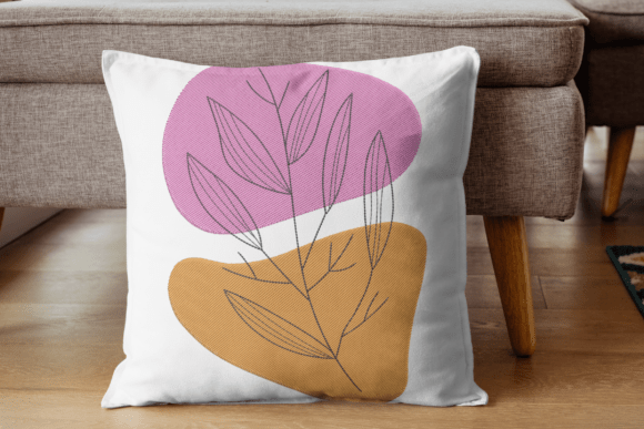 Orange & Pink Abstract Embroidery File
