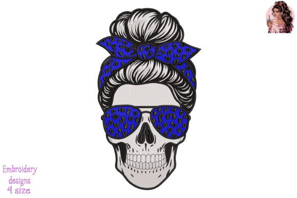 Police Leopard Skull Embroidery