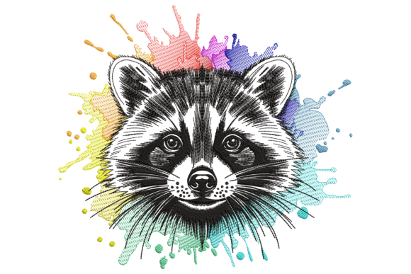 Rainbow Raccoon Splash
