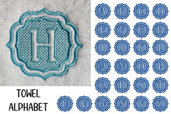 Towel Alphabet with Knockdown Stitch